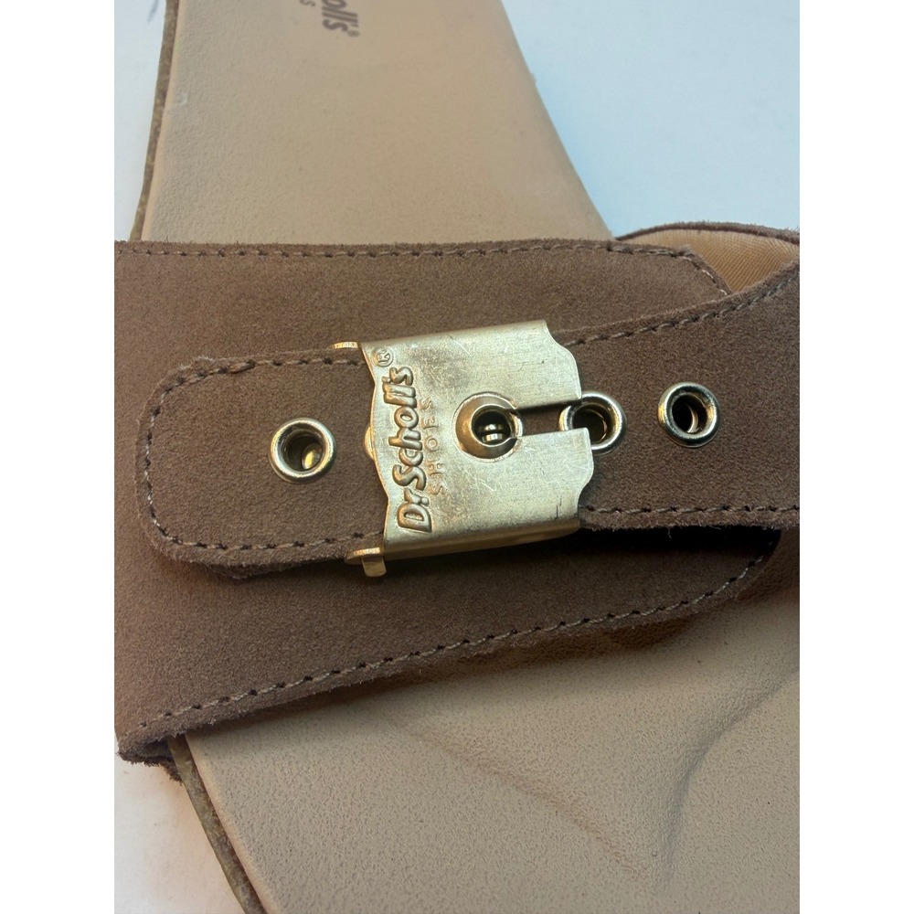 Dr. Scholl's Women's Original Flex Slide Sandals Honey Brown Suede Size 7.5M NWT - Picture 8 of 10